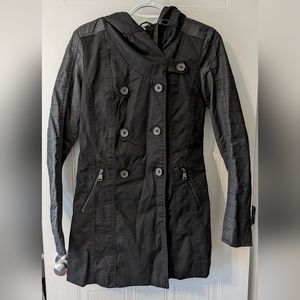 Only trench coat with oversized hood